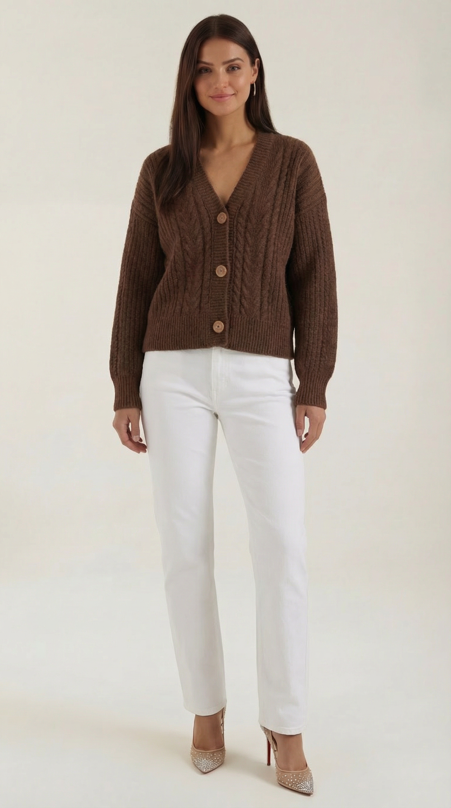 Großer Damen Strickpullover Oversized Zopfmuster - Norvielle