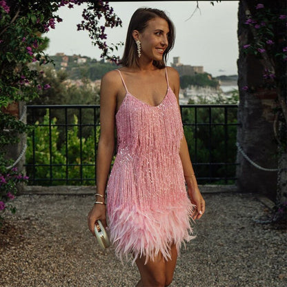 Damen Cocktailkleid Elegant Kurz