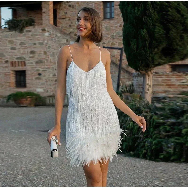 Damen Sommer Minikleid Pailletten Figurbetonter Cocktailkleid