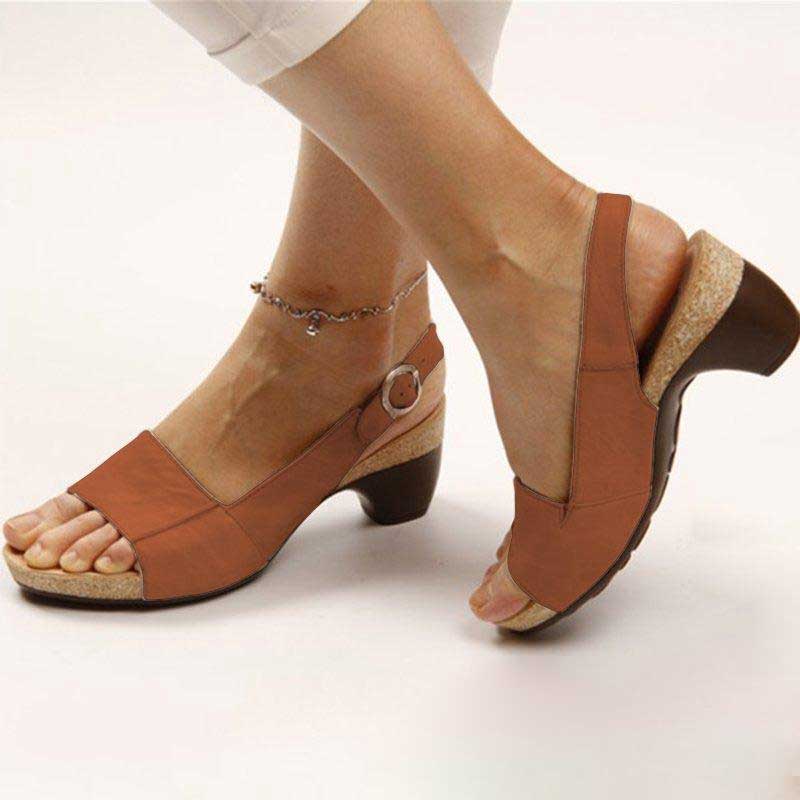 Damen Orthopädische Sandalen Mit Absatz Bequem - Norvielle