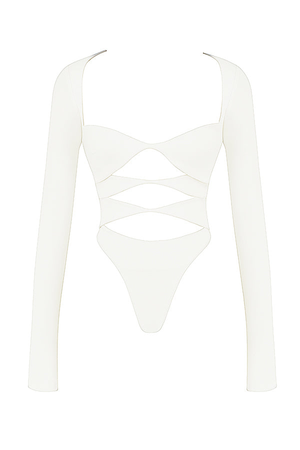 es Damen Croptop Langarm Oberteil Modern