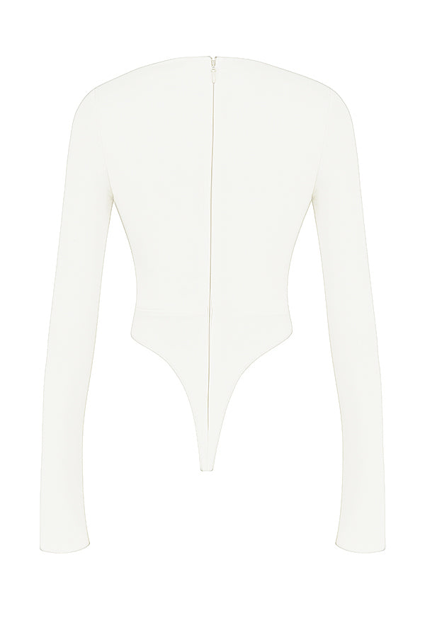 es Damen Croptop Langarm Oberteil Modern