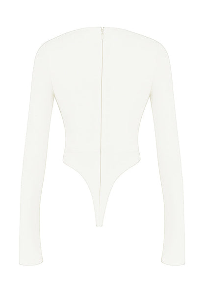 es Damen Croptop Langarm Oberteil Modern