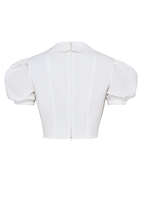 Damen Korsett- mit Puffärmeln Elegant