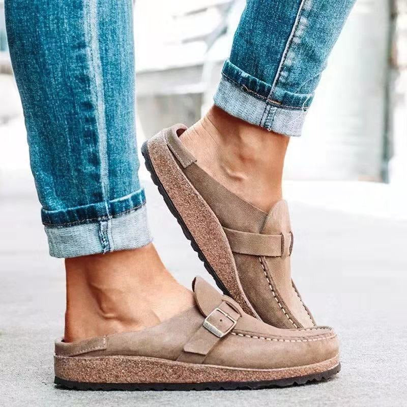 Damen Elegante Slip-On Loafers Leder