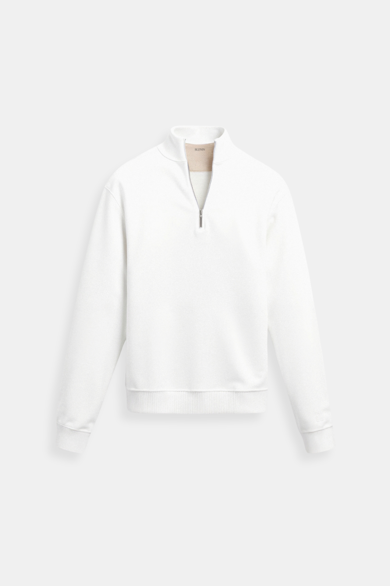 Klassisches Sweatshirt mit Reißverschlusskragen Schwarz - Norvielle