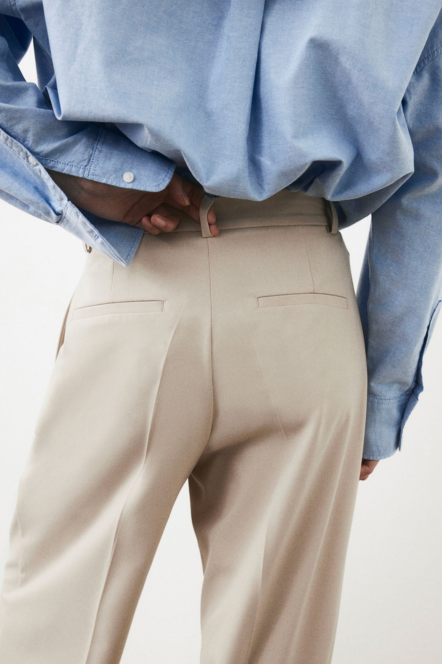Damenhose Weit Bequem Bundfalten Gerader Schnitt