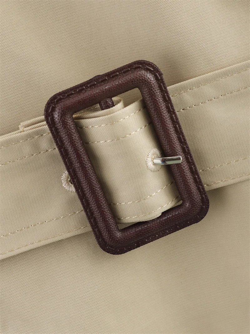 Damen Trenchcoat Kurzmantel Wasserabweisend