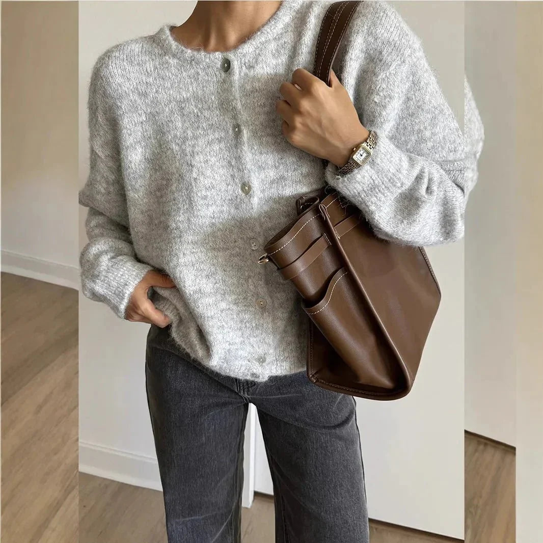 Damen Strickjacke Retro Vintage Look