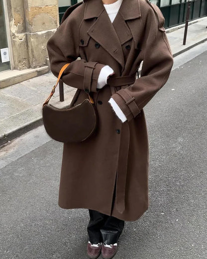 Damen Wintermantel Elegant Lang