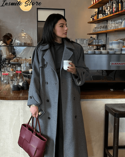 Damen Wintermantel Elegant Lang
