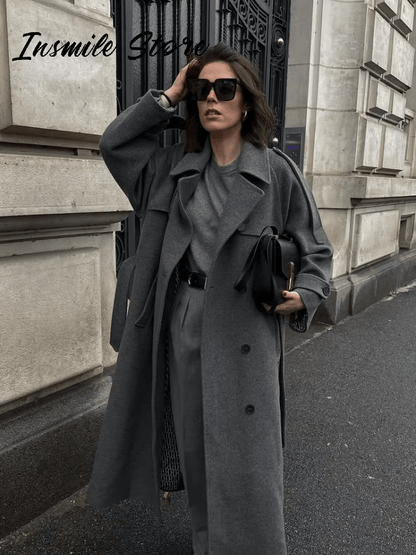 Damen Wintermantel Elegant Lang