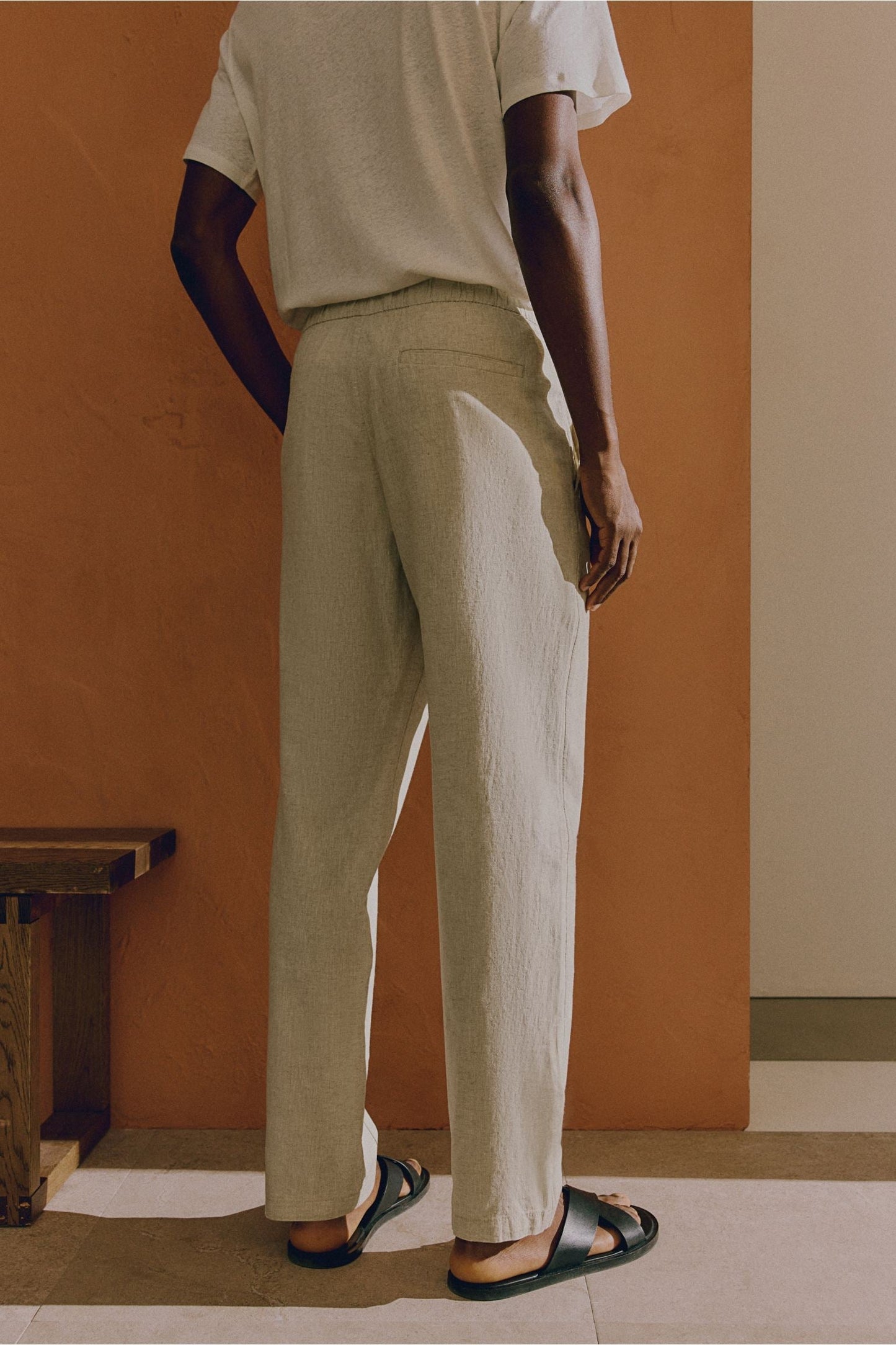 Herren Slim-Fit-Hose mit Kordelzug Bequem