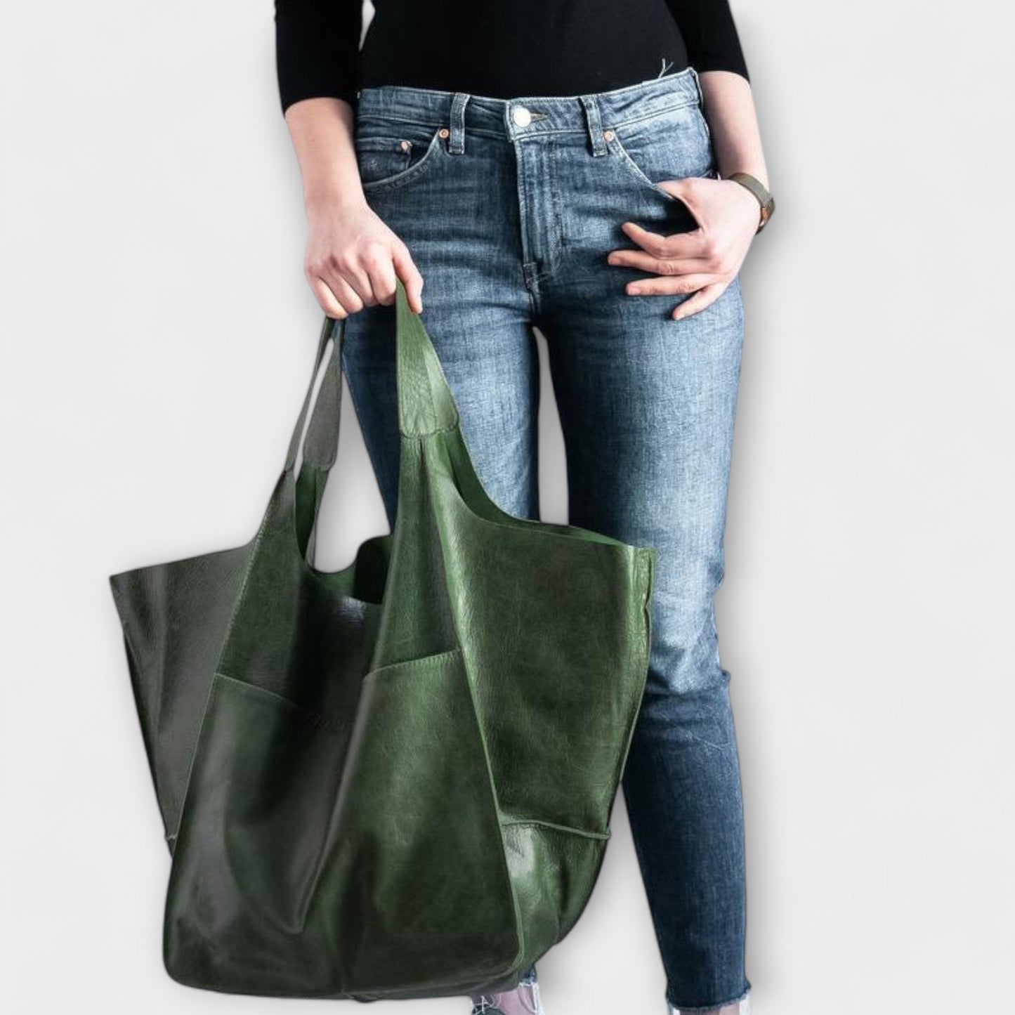 Damen Großtasche Klassisch Leder