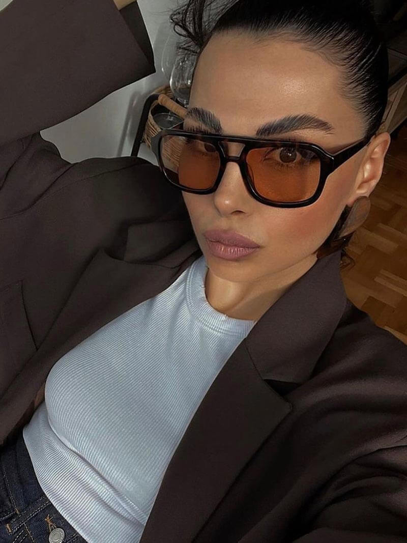 Damen Sonnenbrille Spiegelglas Trend