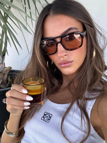 Damen Sonnenbrille Spiegelglas Trend
