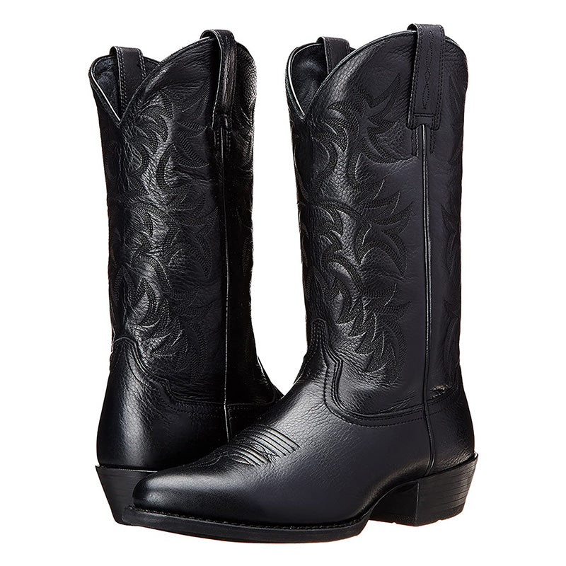 Damen Cowboy Stiefel Nieten Leder