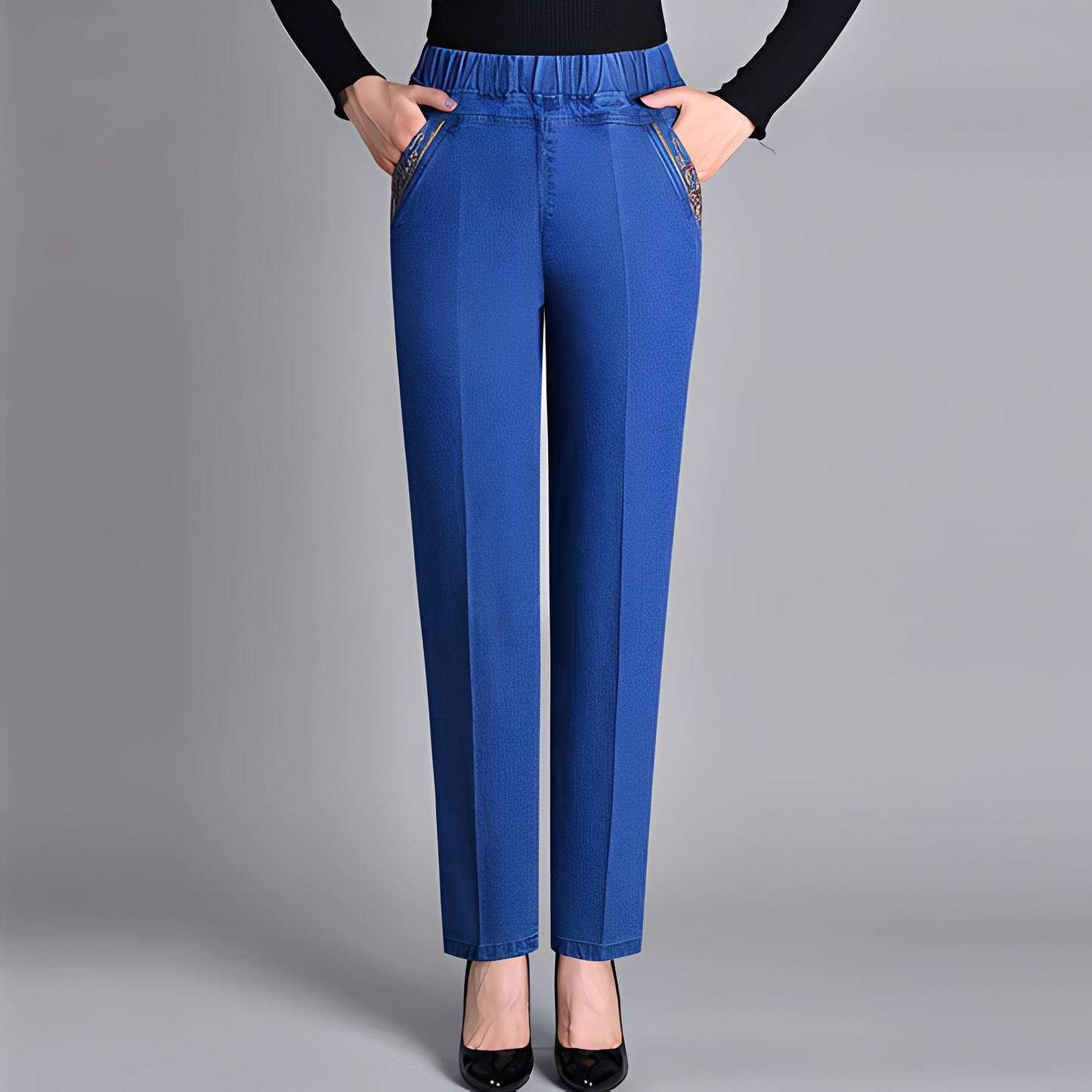 Damenhose Hochtailliert Elastisch Stretch - Norvielle