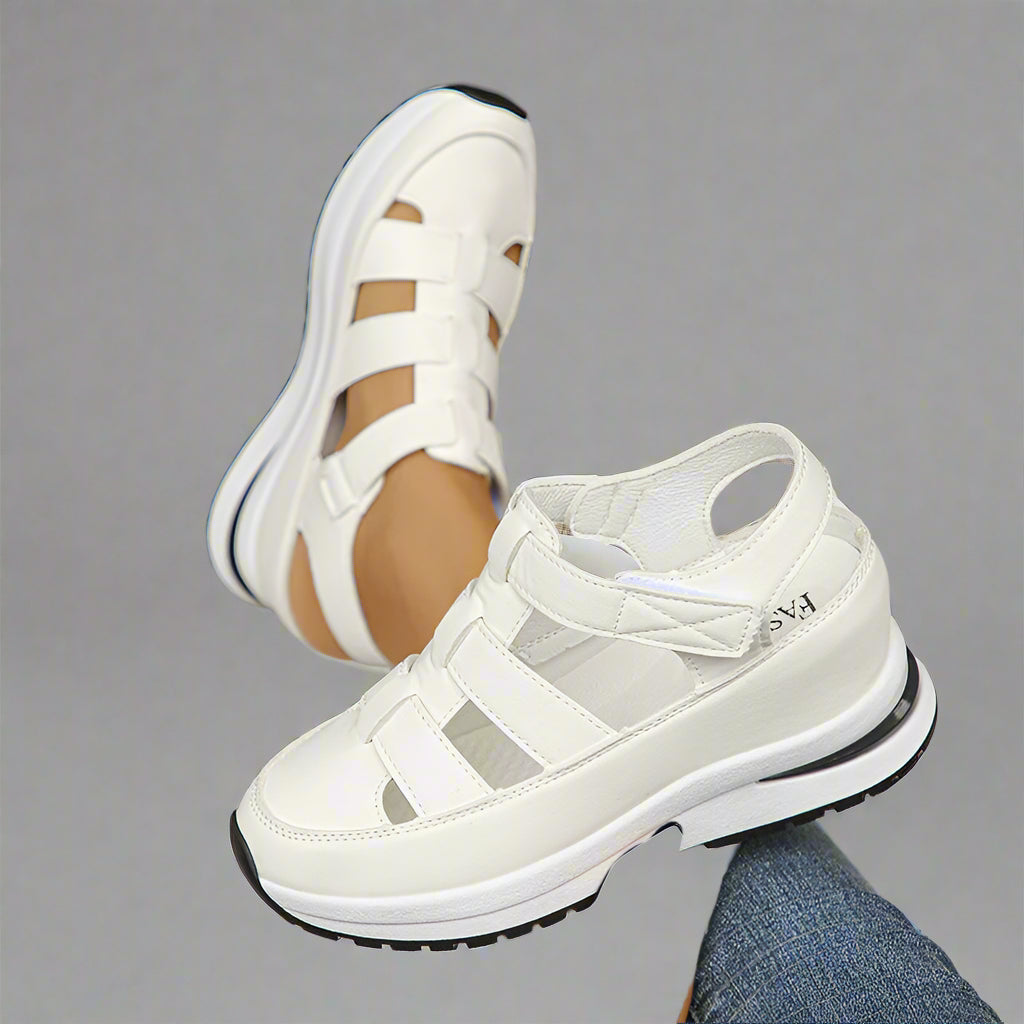 Damen Plateau Sneaker Sportlich Freizeitschuhe