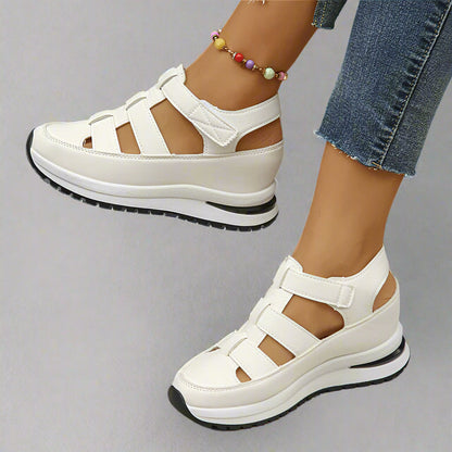 Damen Plateau Sneaker Sportlich Freizeitschuhe - Norvielle