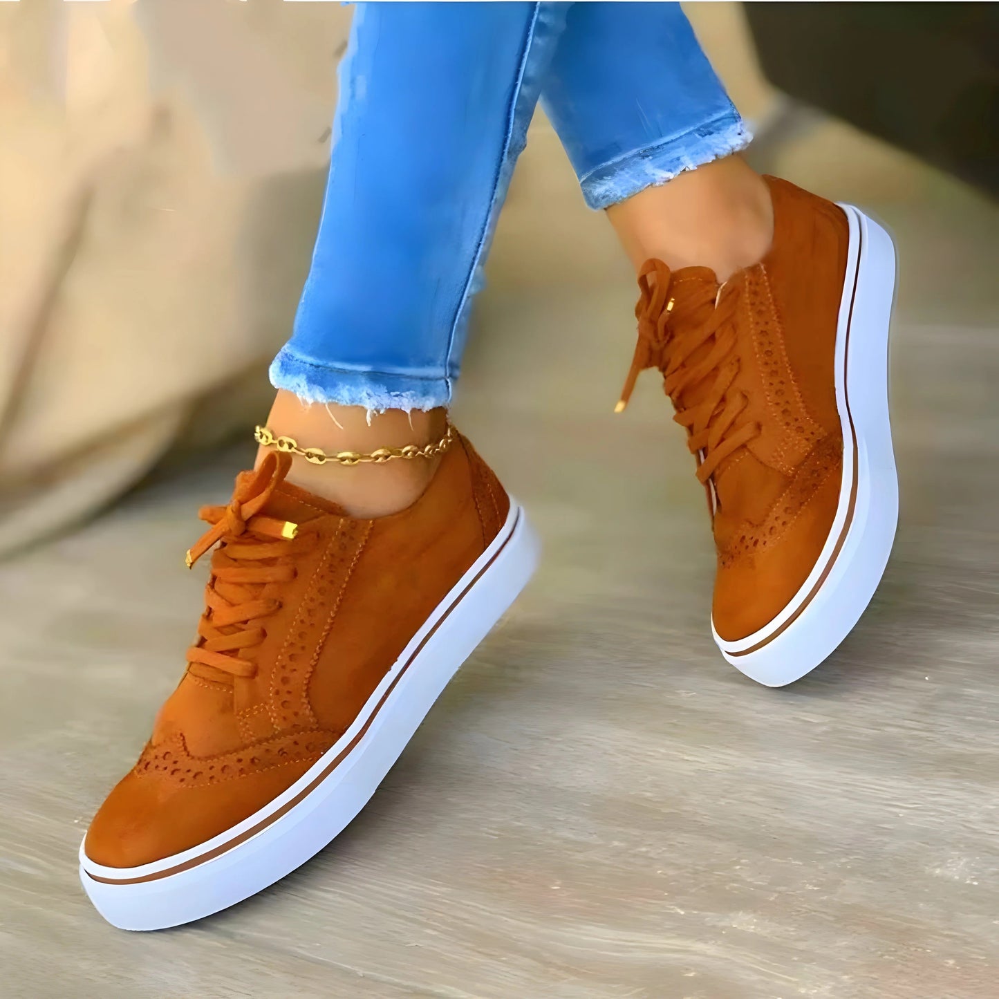 Damen Orthopädischer Sneaker Bequem Elegant