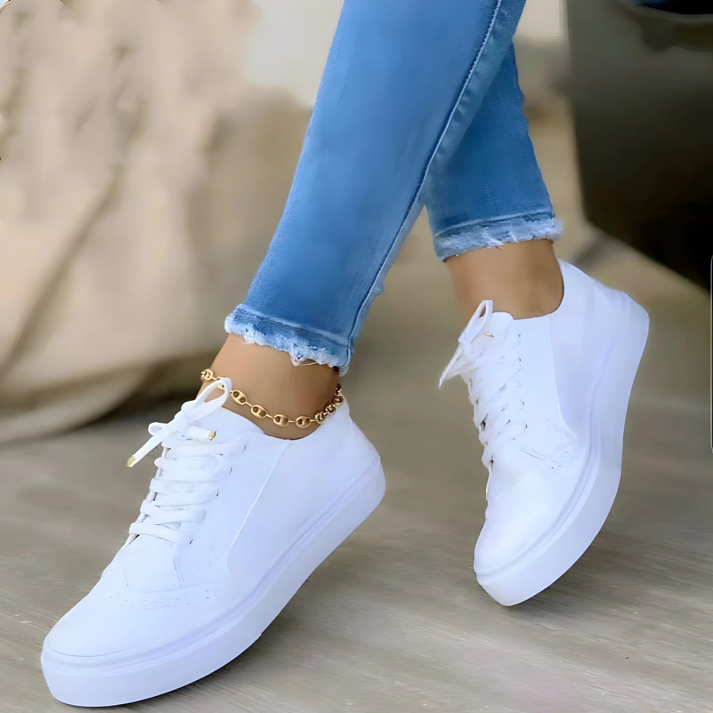 Damen Orthopädischer Sneaker Bequem Elegant