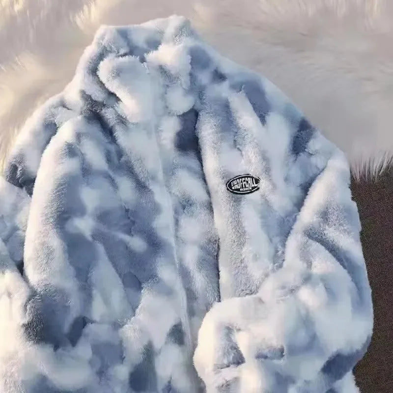 Damen Fleecejacke Tie-Dye Warm Farbig - Norvielle