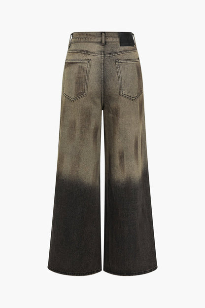 Emmi Damenjeans Wide Leg Ombre Effekt
