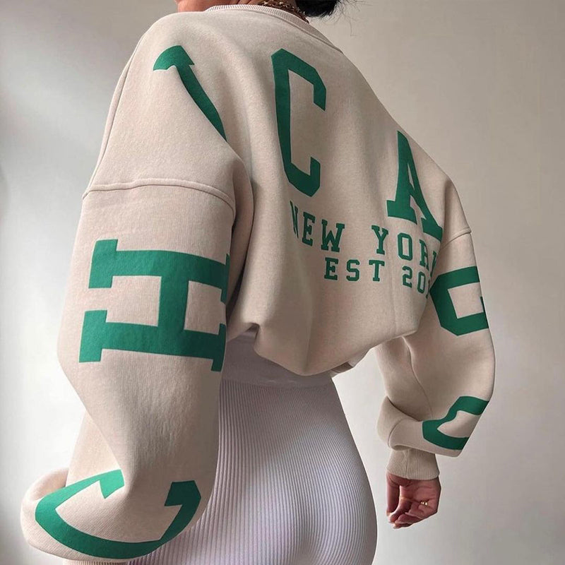 Damen Oversize Pullover Großgröße Modern