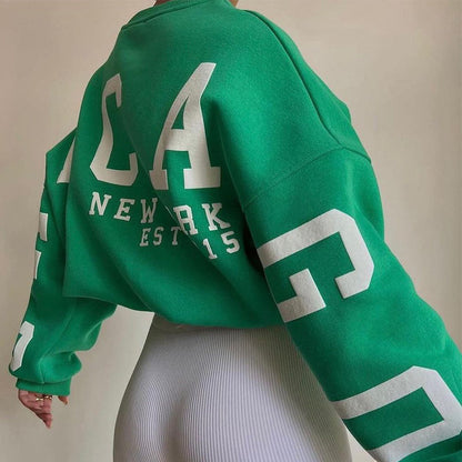 Damen Oversize Pullover Großgröße Modern