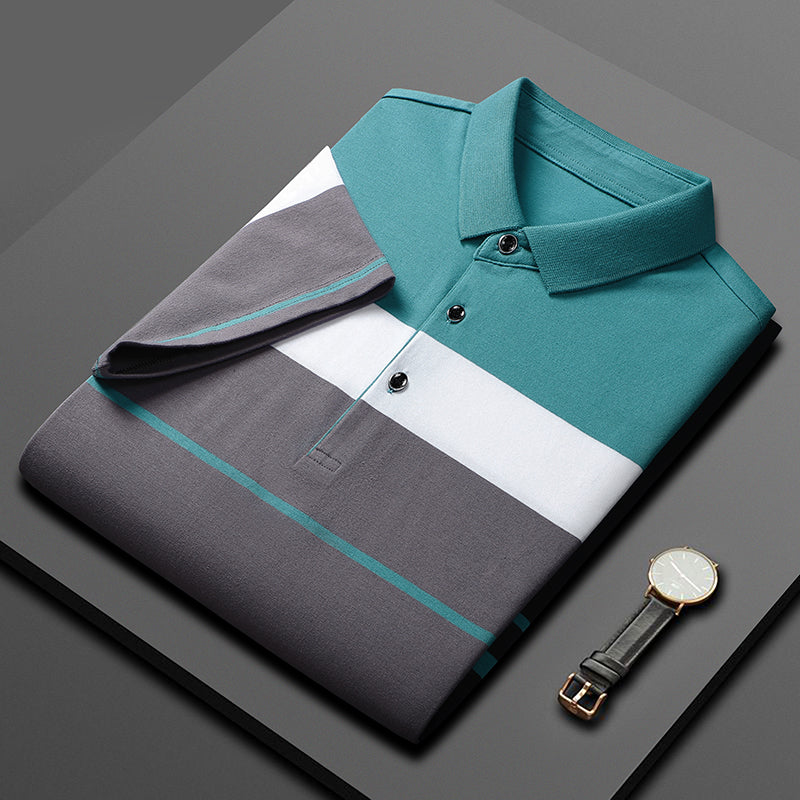 Herren Polo Klassisch Modern V-Ausschnitt