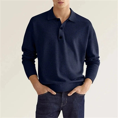 Herren Langarm-Poloshirt Klassisch