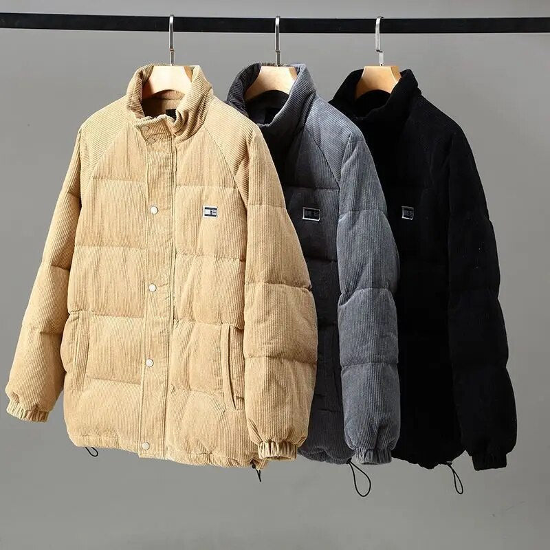Herren Cordjacke Warme Winterjacke Outdoor