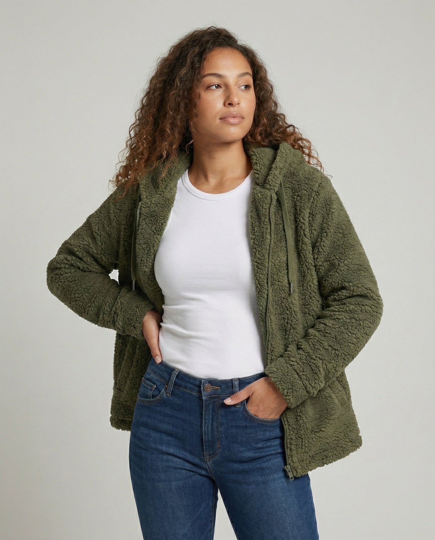 Damen Winterjacke Kapuze Warm