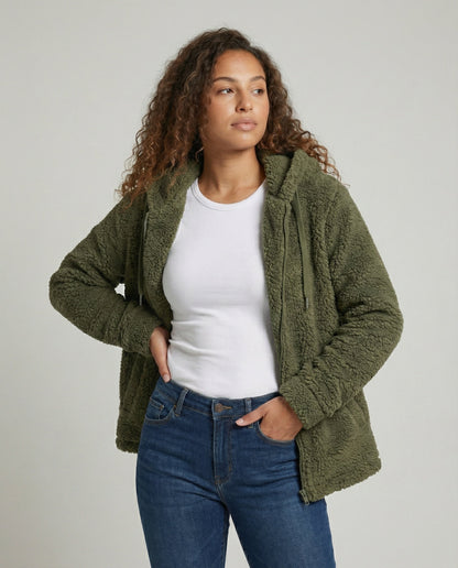 Damen Winterjacke Kapuze Warm