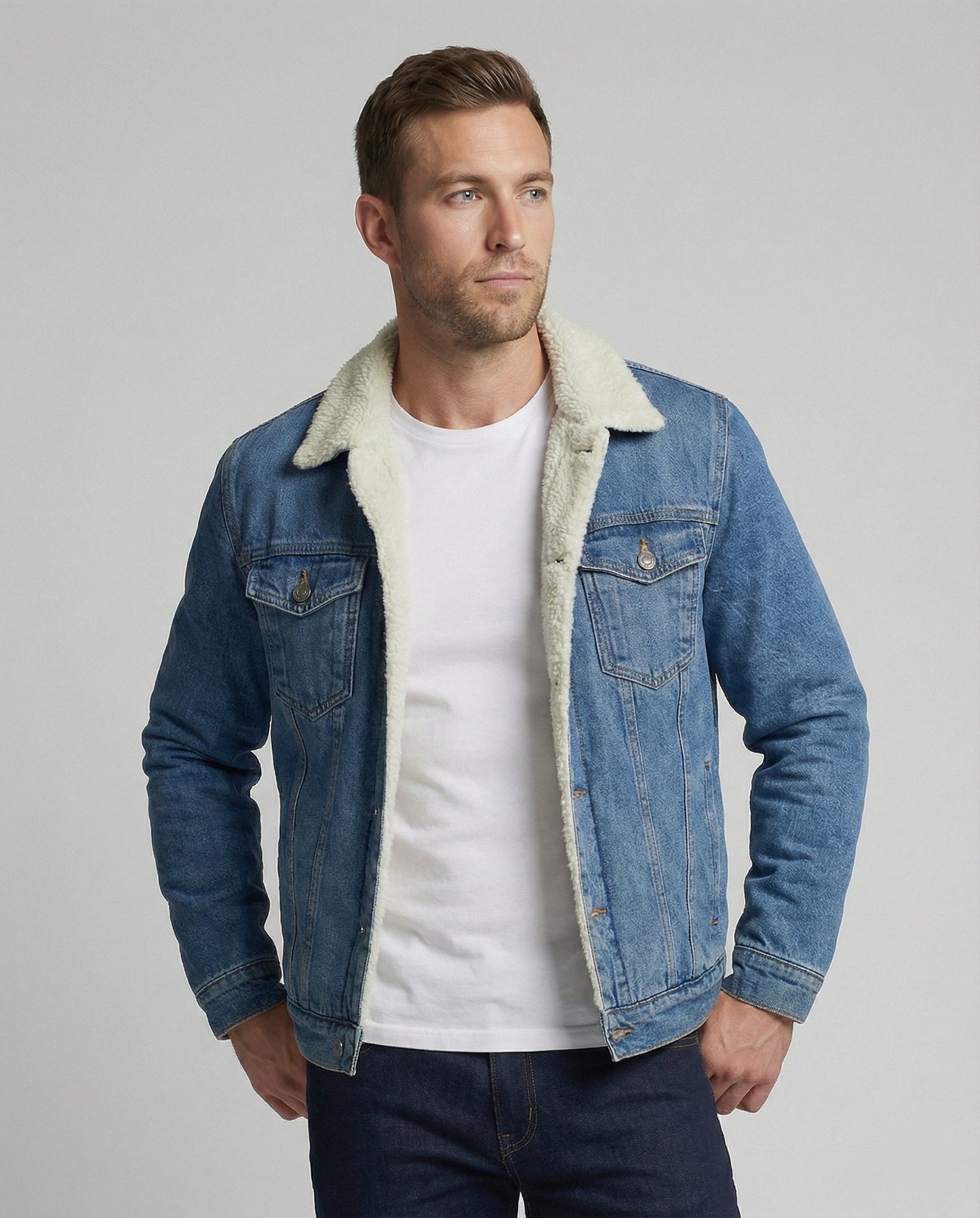 Herren Denim-Jacke Warm Winter - Norvielle