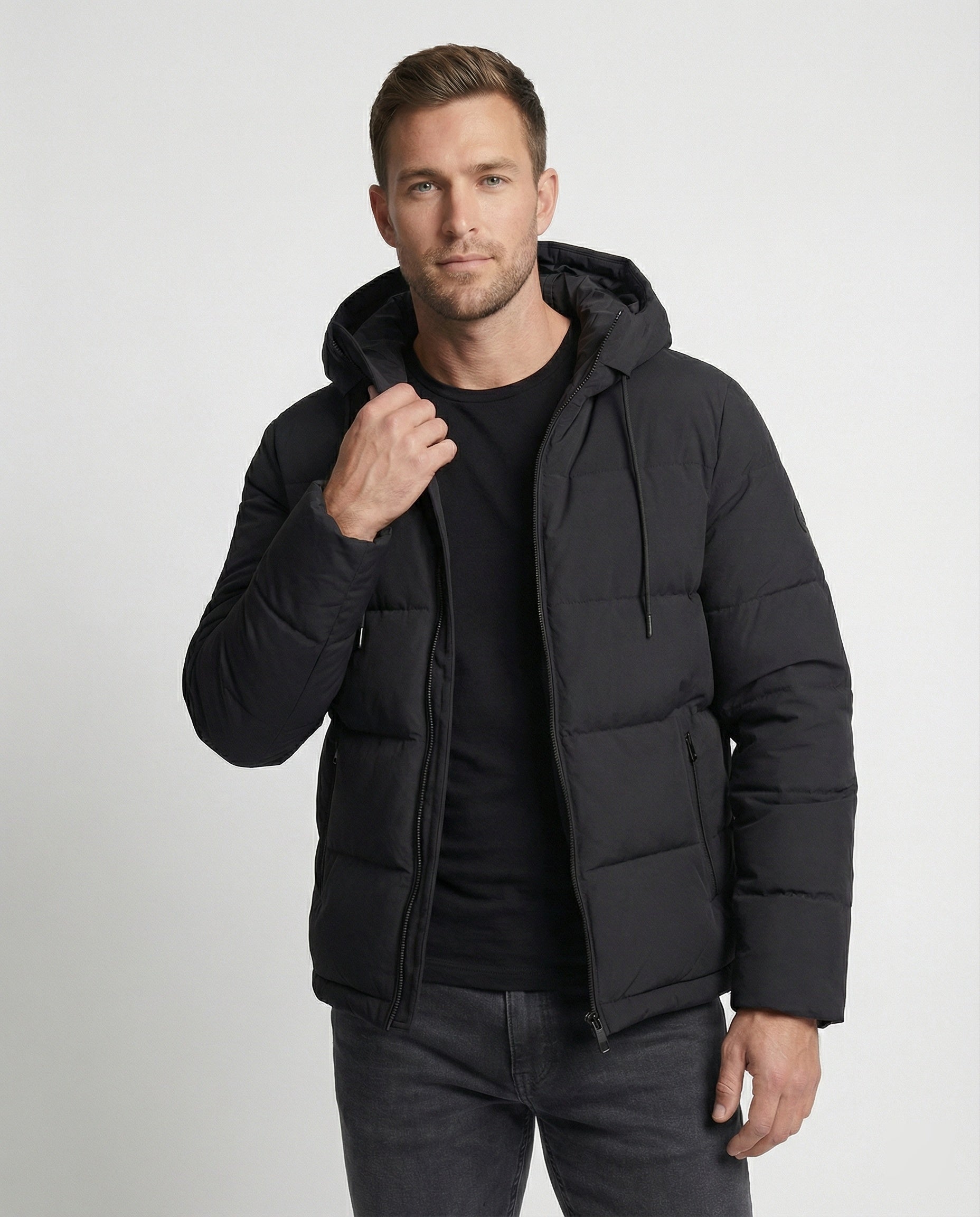 Herren Winterjacke Warme Pufferjacke Isolierung - Norvielle