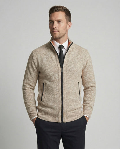 Herren Steppjacke Elegante Reißverschluss Schwarz - Norvielle