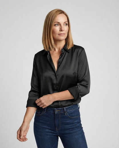Damen Bluse Kurzarm Elegant - Norvielle