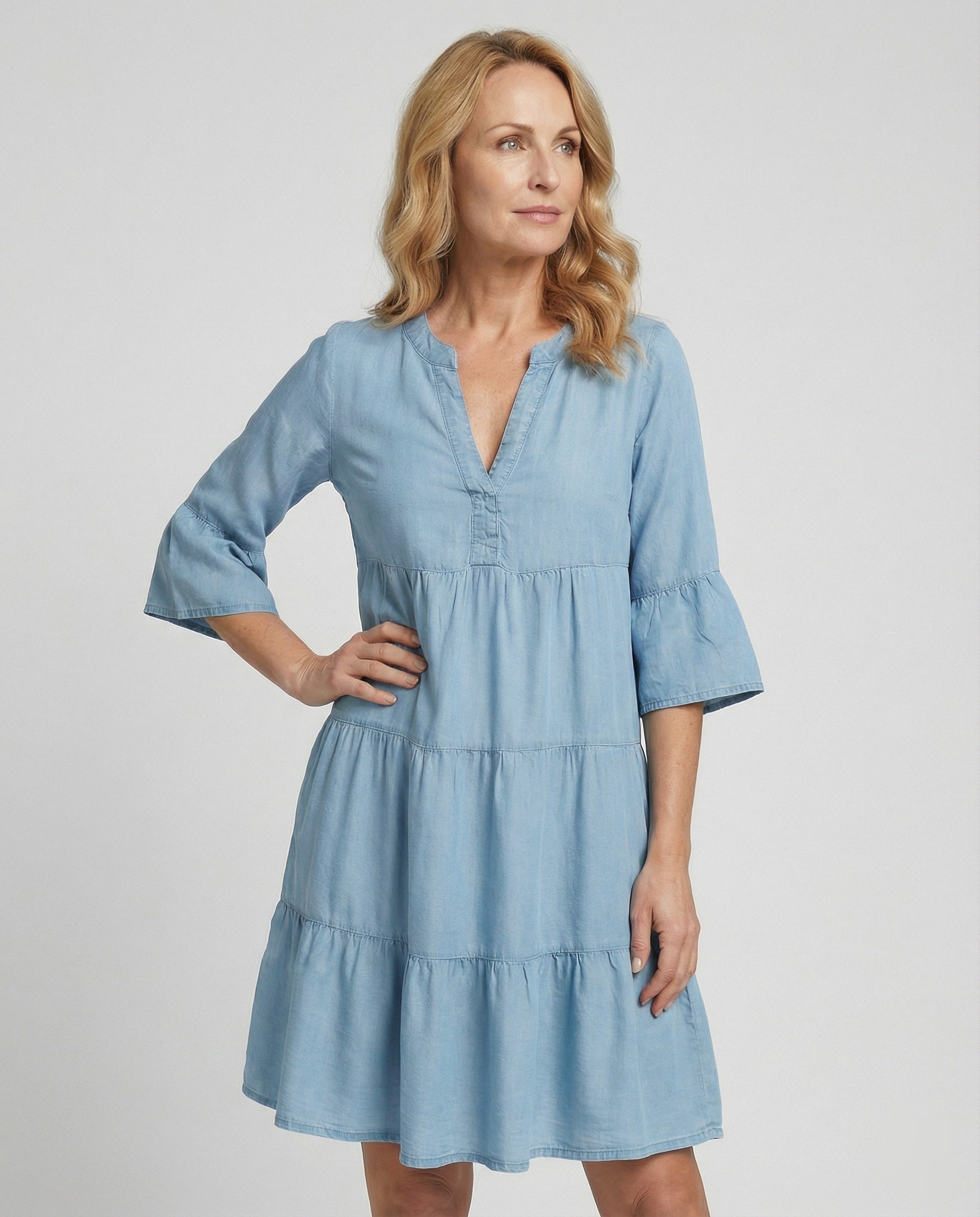 Damen Sommerkleid Leichter Schwungrock - Norvielle