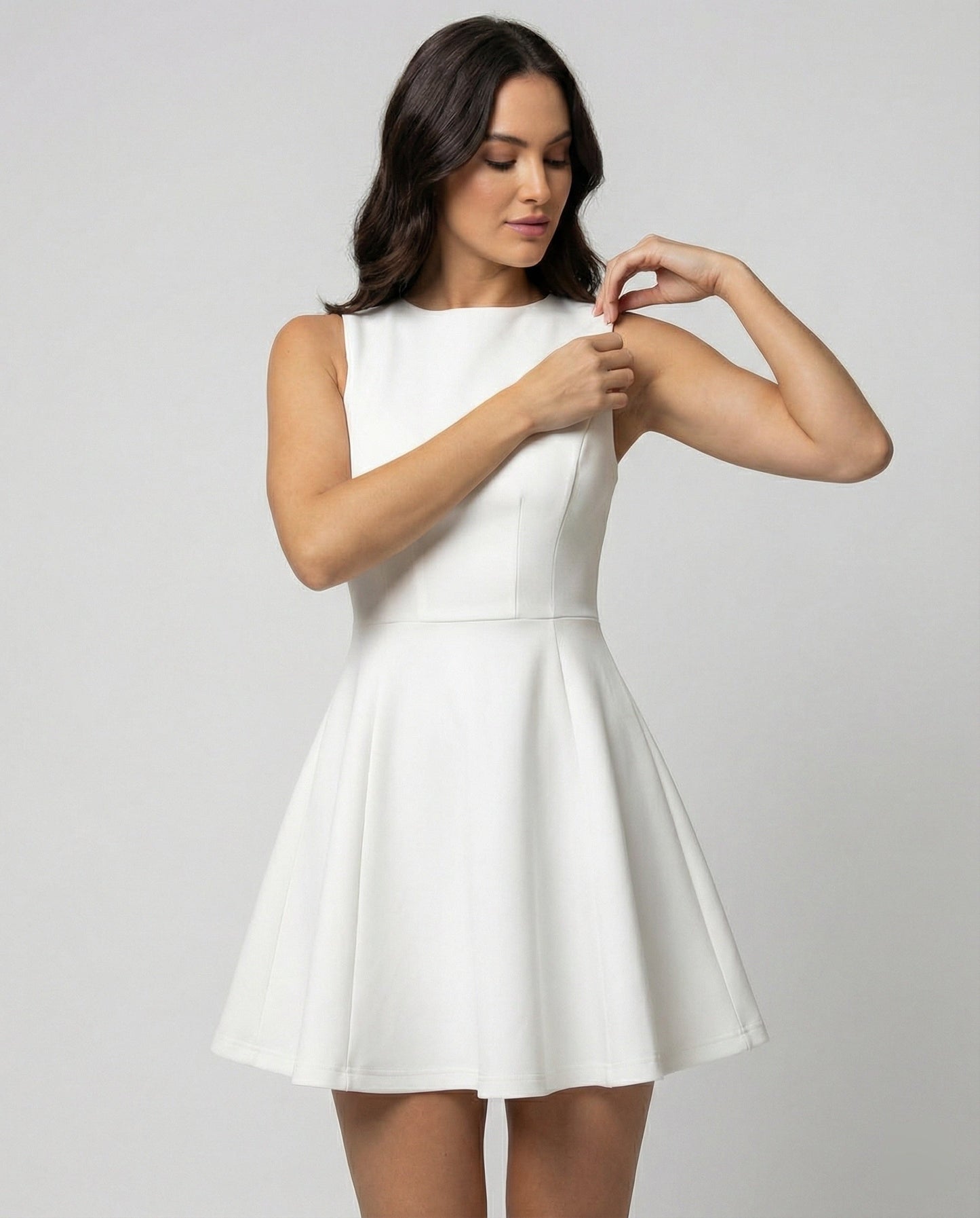 Damen A-Linie Kleid Elegant Figurbetont Schwarz - Norvielle