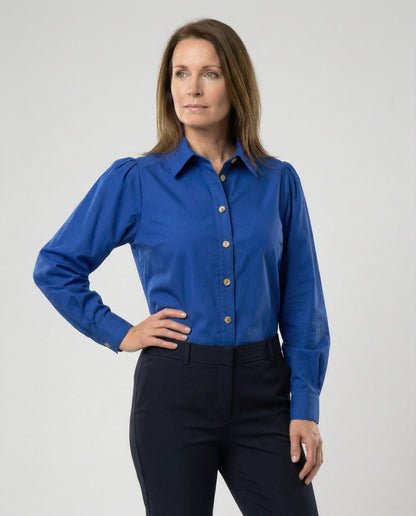Damen Bluse Puffärmel Elegantes Oberteil