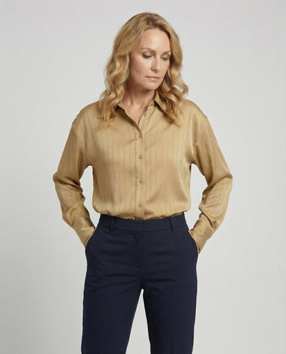 Damen Bluse Streifenmuster Elegantes Oberteil