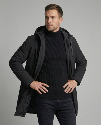 Damen Winterparka Wasserdicht Bequem Schwarz - Norvielle