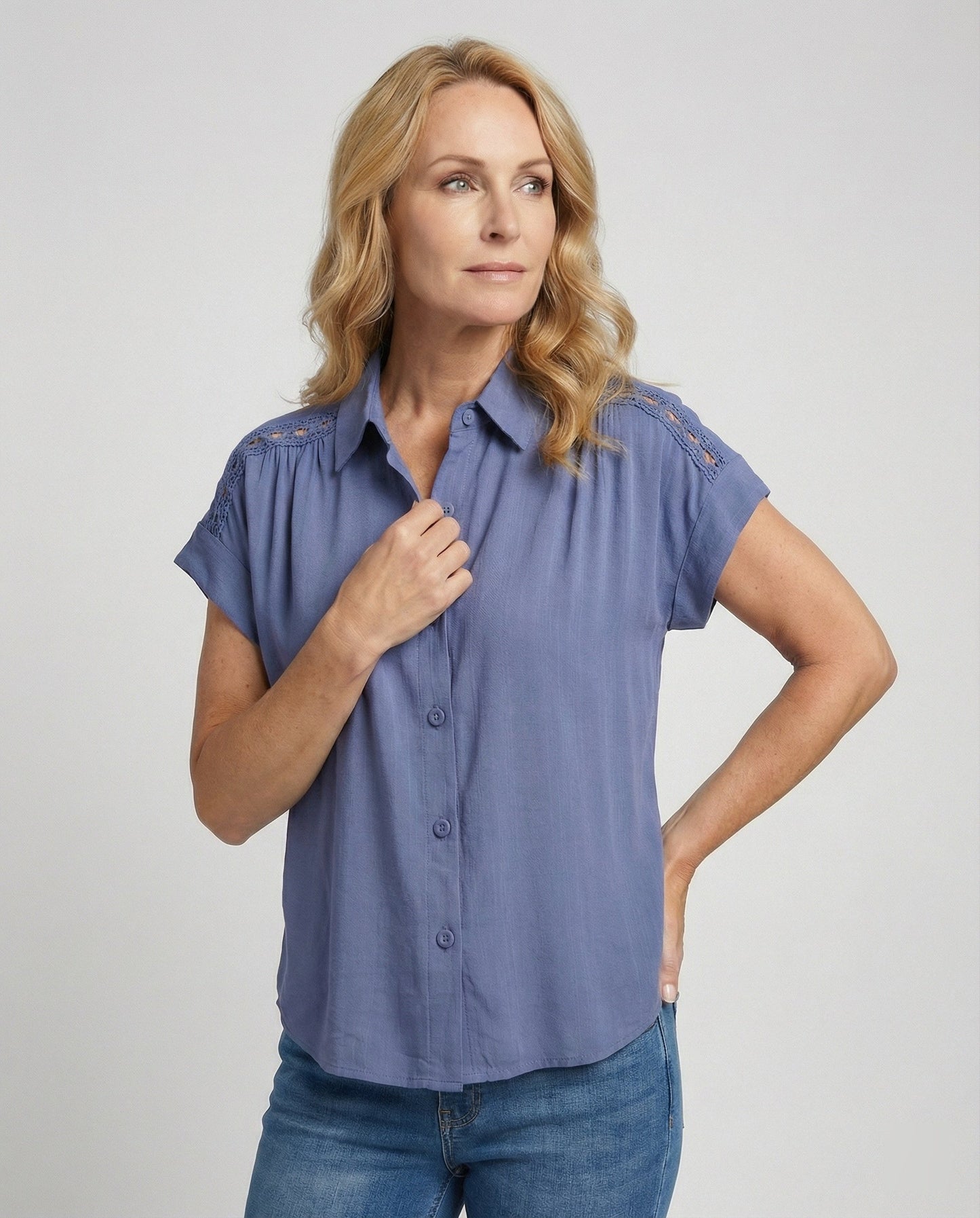 Damen Häkel- Kurzarm Bluse Sommer - Norvielle