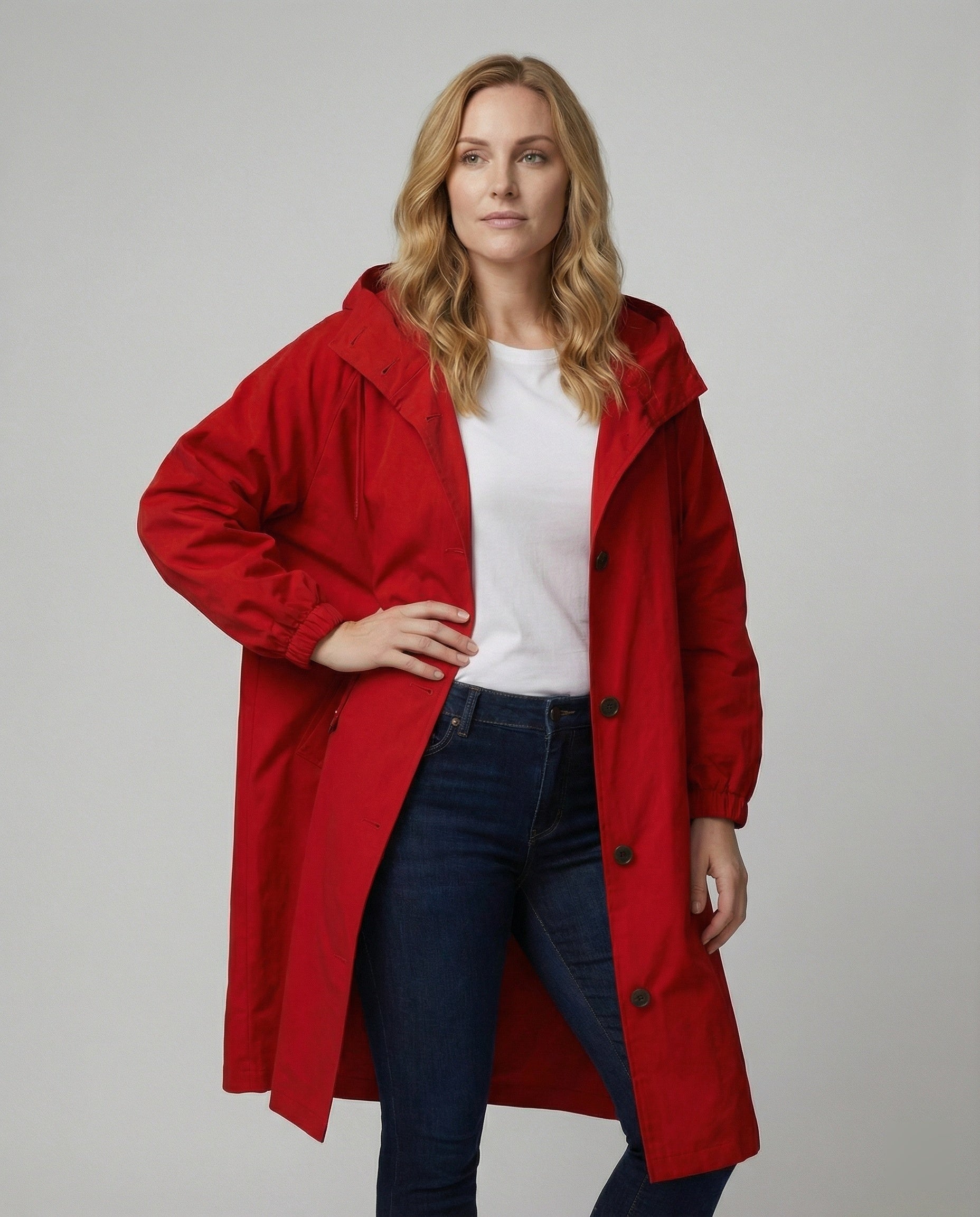 Damen Winterjacke Mit Kapuze Stilvoll Schwarz - Norvielle