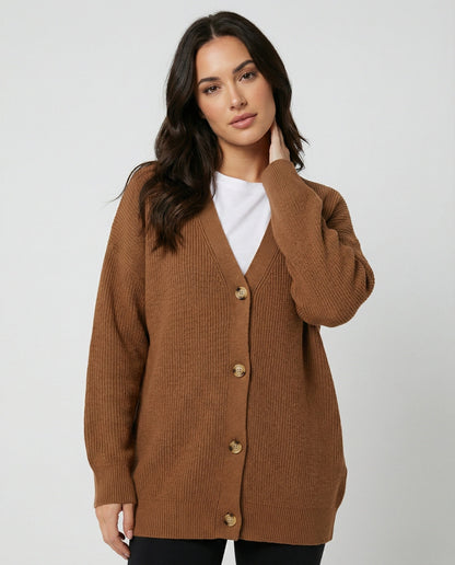 Damen Cashmere Cardigan Weich Modern