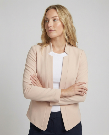 Damen Blazer Slim Fit Elegant Schwarz - Norvielle