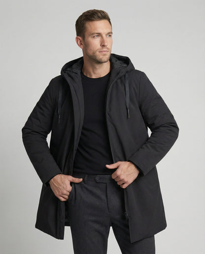 Wasserdichte Winterjacke Damen Warm Bequem Schwarz - Norvielle