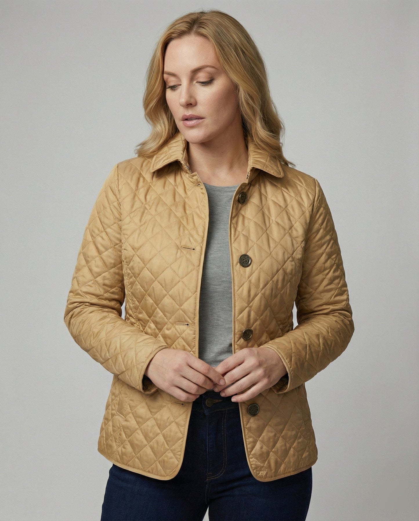 Damen Taillierte Jacke Warm Modern
